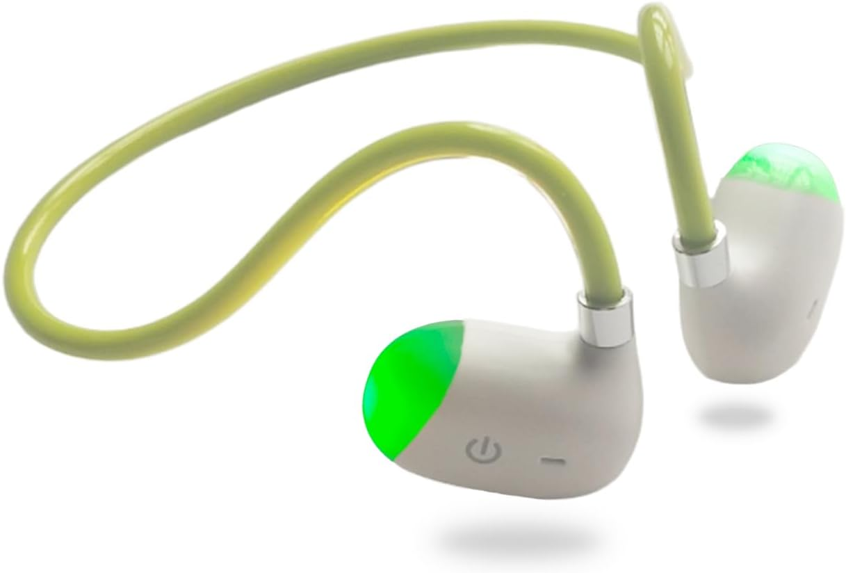 EJEAS X3 Air Conduction Sport Headphones, Bluetooth 5.3 Open-Ear Wireless Headphones with Night Running Light, Suitable for Night Running, Cycling, Sports (Purple)