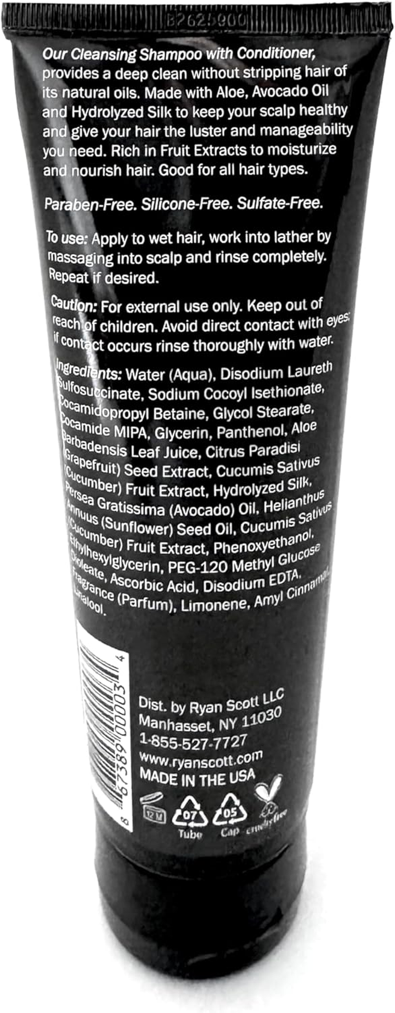 Ryan Scott Cleansing Shampoo with Conditioner, Moisturise and Nourish, 250Ml image number 3