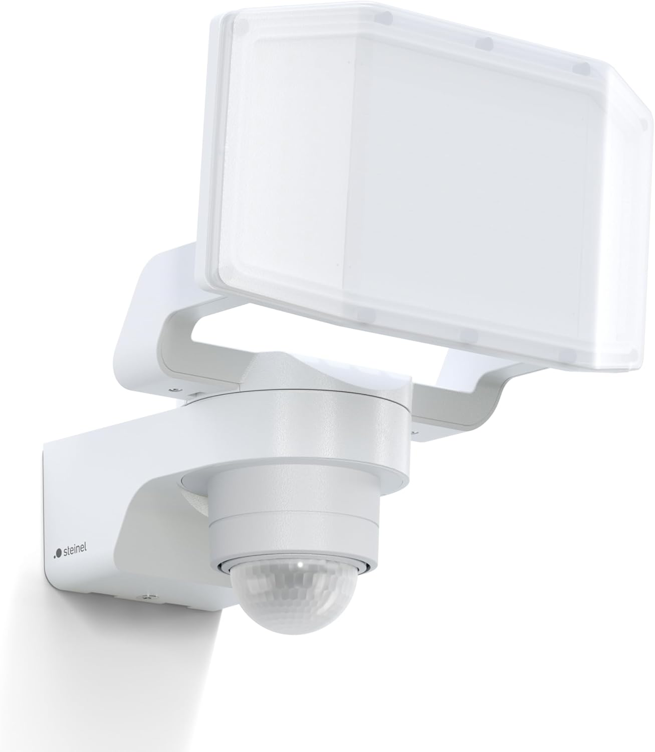 Steinel XLED PRO Expanse S LED Spotlight 240&deg;/12 M Motion Sensor Panorama Floodlight LED Panel Fully Swivelling 14.3 W 3000 K IP54 White