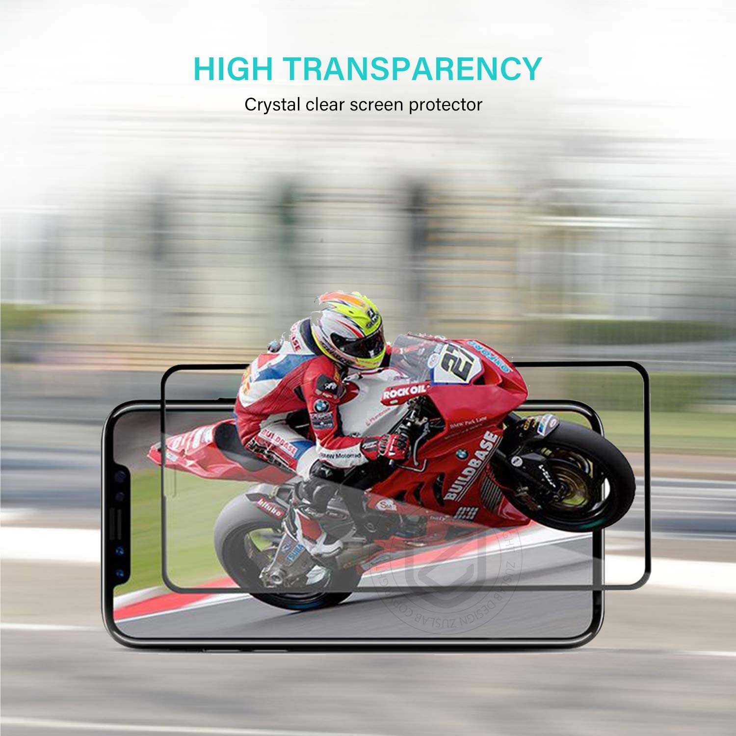 [2 Pack] ZUSLAB Tempered Glass Screen Protector Compatible with Apple Iphone 11 Pro Max/Iphone Xs Max 6.5" Case Friendly 9H Hardness