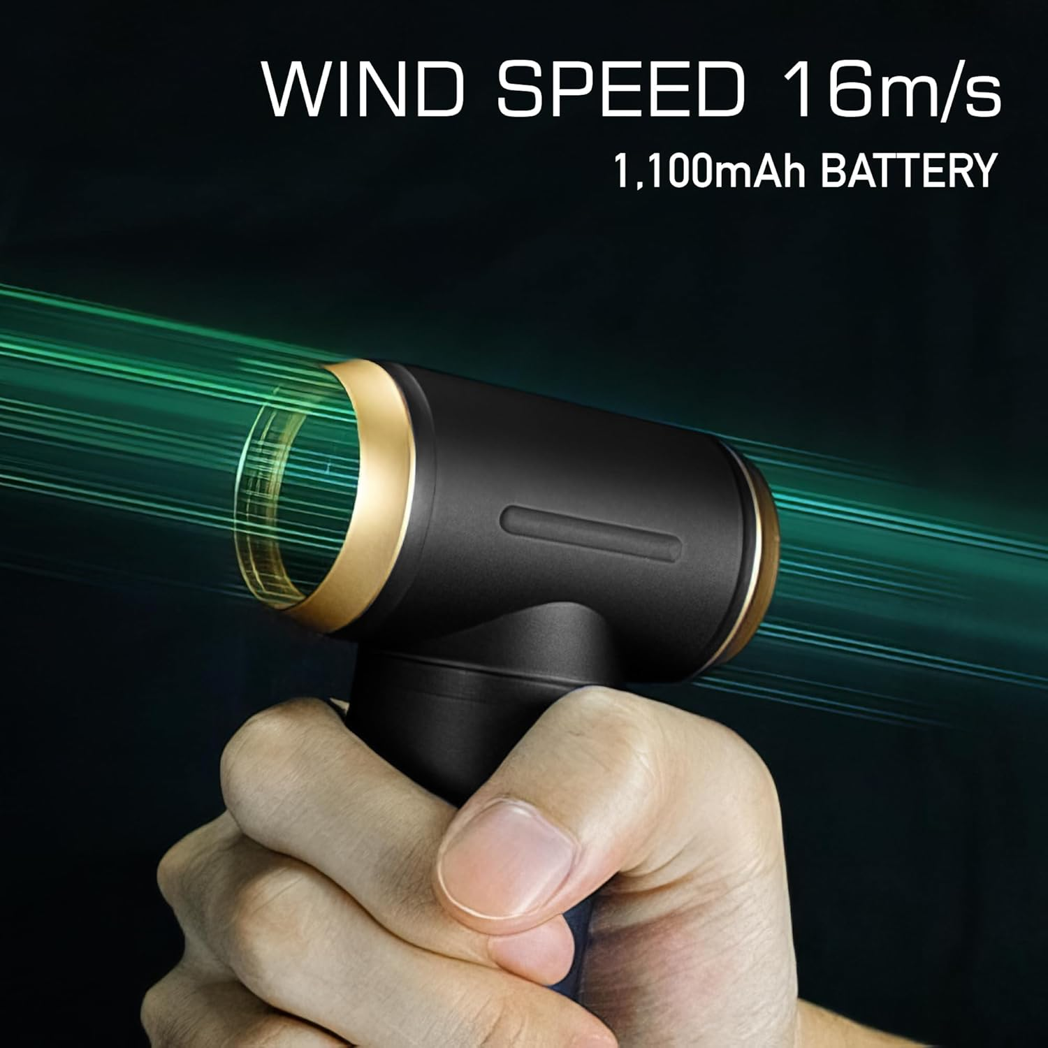 Compressed Air Duster, Electric Air Duster 80000 RPM Keyboard Cleaner Mini Air Blower for Computer Cordless Air Dusters Can Rechargeable for PC Cleaner All Metal, Air Blower Mini Electric Air Duster image number 1