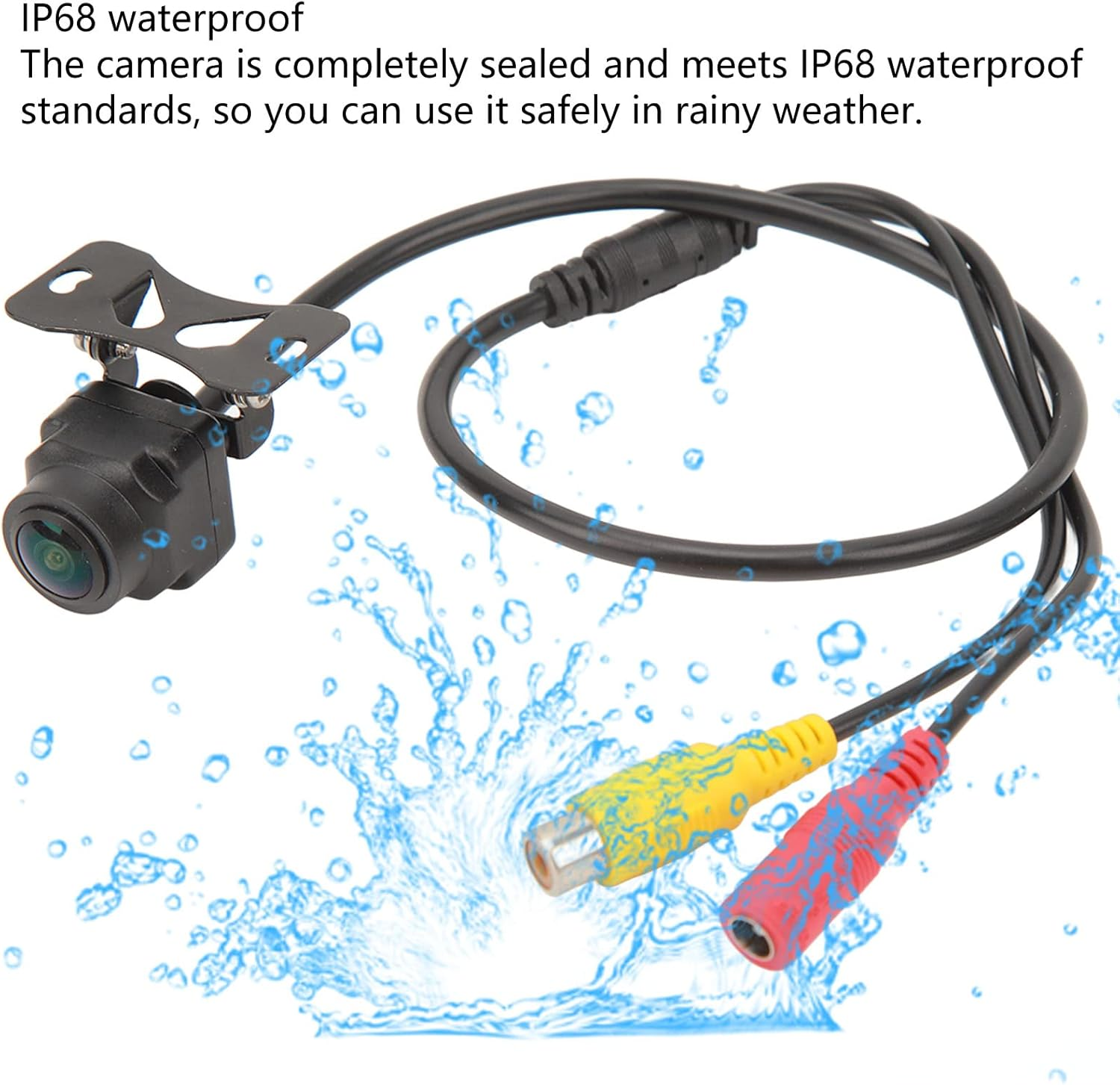 Reverse Camera, Weather Resistant Night Vision Waterproof 180 Degree Wide Angle Backup Camera HD Color Image for Car SUV RV Pickup (1080P) image number 5