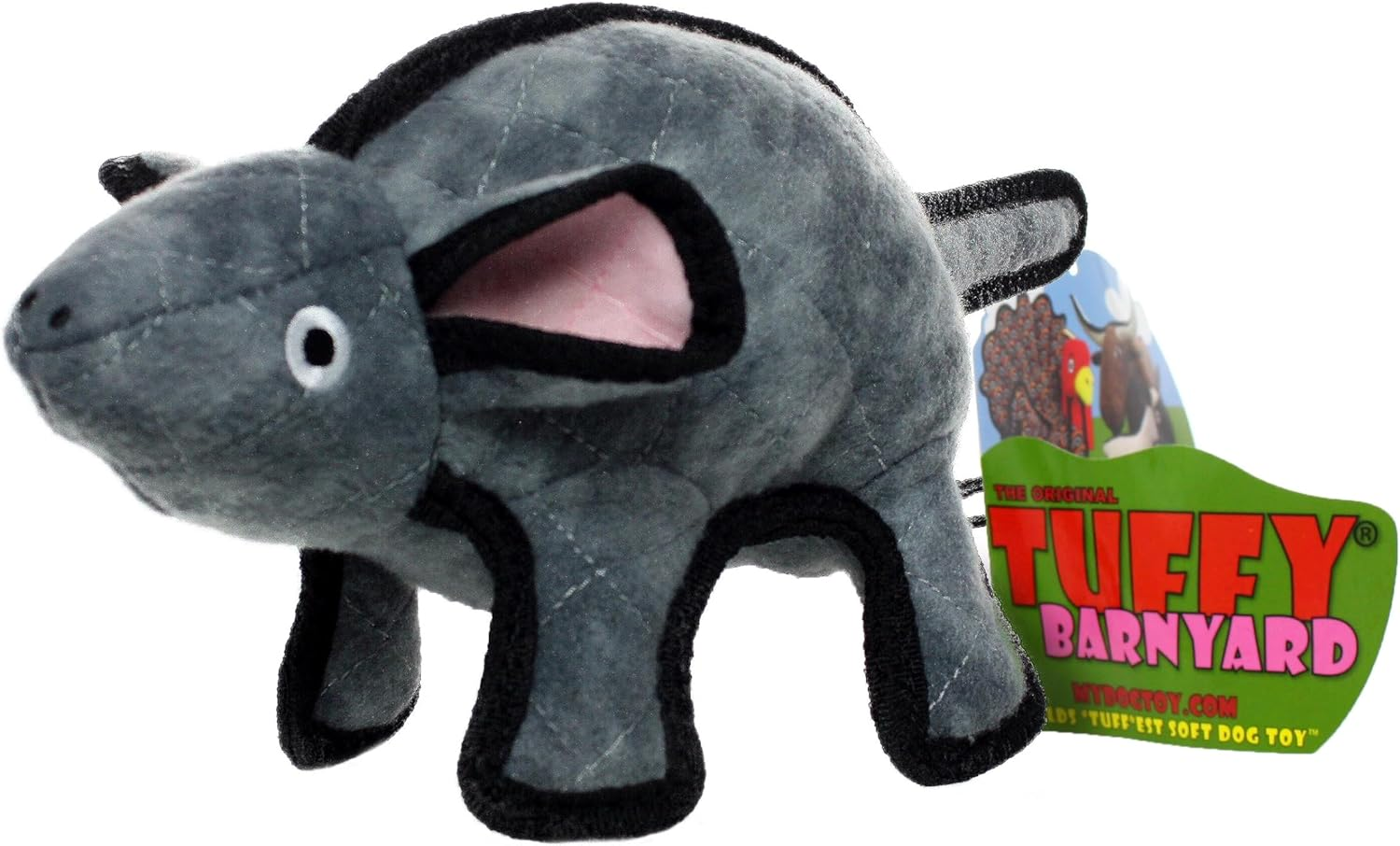 Tuffy Plush Dog Toy, Grey image number 2