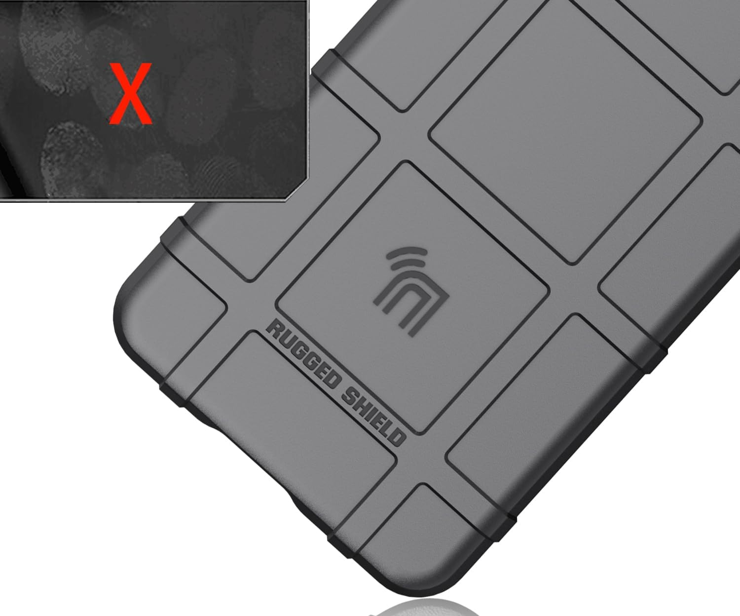 Nakedcellphone Case for Motorola Thinkphone (2023), Special Ops Tactical Armor Rugged Shield Protective Cover [Anti-Fingerprint, Matte Grip Texture] - Black