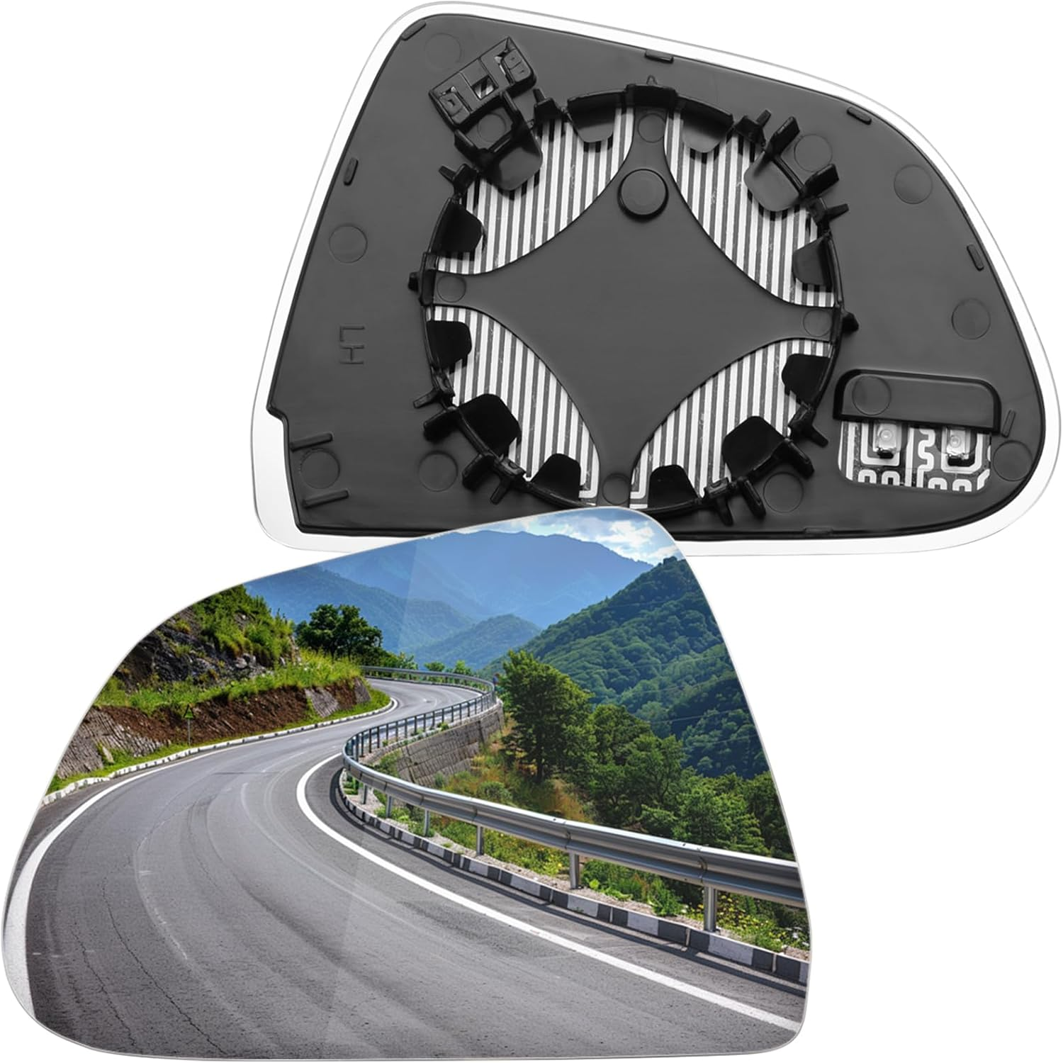 LOIYLLEN Left Side Mirror Replacement for Tesla Model 3 Model3 2017 2018 2019 2020 2021 2022 2023 - Left Side Mirror Glass, Rear View Mirrors Glass with Power Heated image number 2