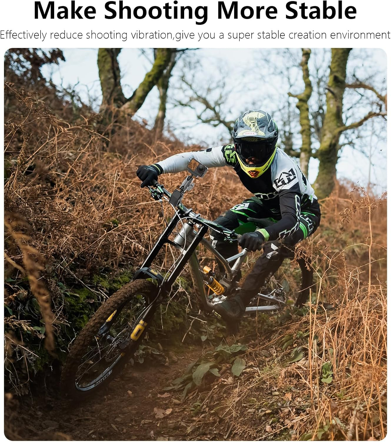 NEOSOU Osmo Action Handlebar Mount Heavy Duty Clamp for DJI Action 5 Pro 4 3 Osmo 360 Motorcycle Bike Bicycle Mounts Accessories, Magnetic Quick Release Roll Bar/Tube/Pipe/Rail/Flex Jaw Gripper image number 3