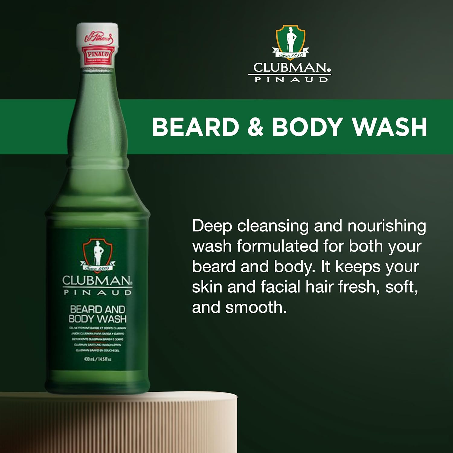 Clubman Beard & Body Wash, 14.5 Fluid Ounce image number 1