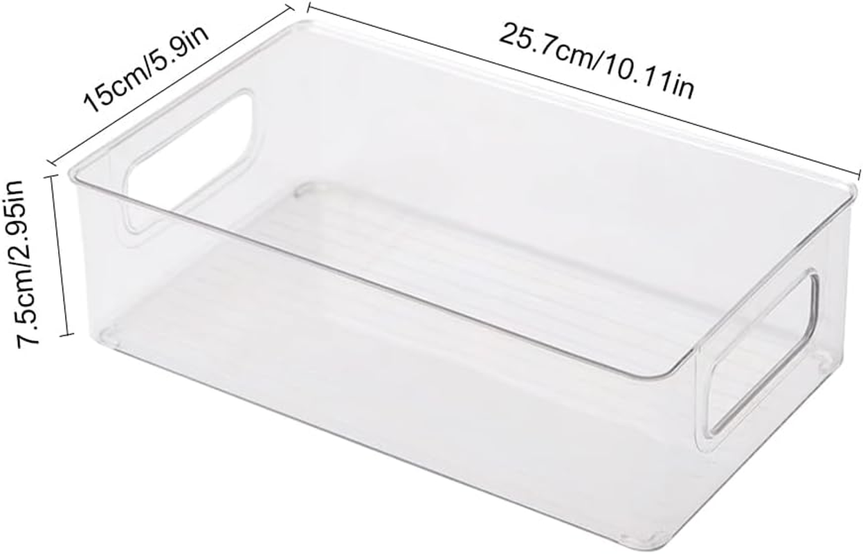 Acrylic Makeup Organizers | Acrylic Drawer Organizer Bins Stackable | Large Capacity Desktop Dorm Drawer Storage Rack for Palettes image number 6