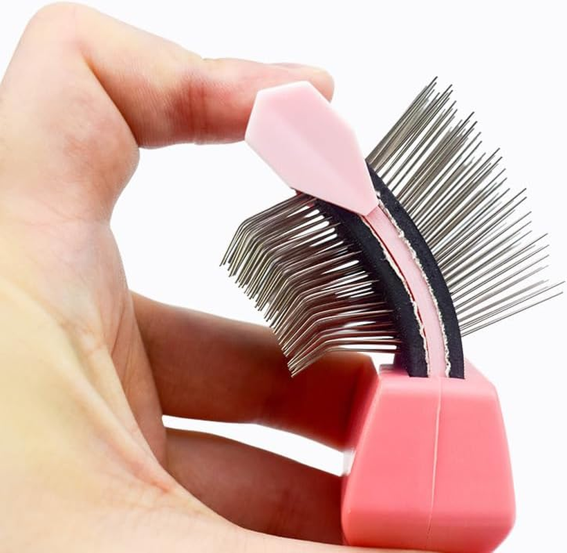 Double-Sided Soft Flexible Slicker Brushes &mdash; Versatile Brushes for Grooming Dogs (Blue, One Size) image number 1