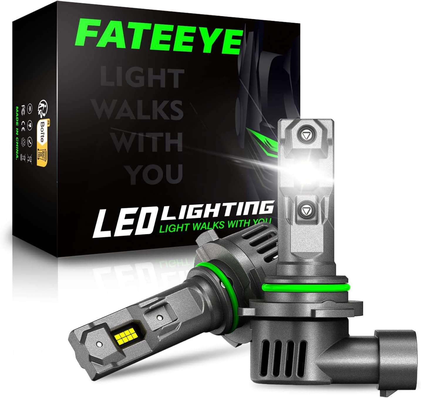 9006 LED Headlight Bulbs, 16000 Lumens 600% Super Bright 9006 LED Bulbs, 70W 6500K Cool White LED Headlight Conversion Kit IP68 Waterproof, Pack of 2 (9006) image number 6