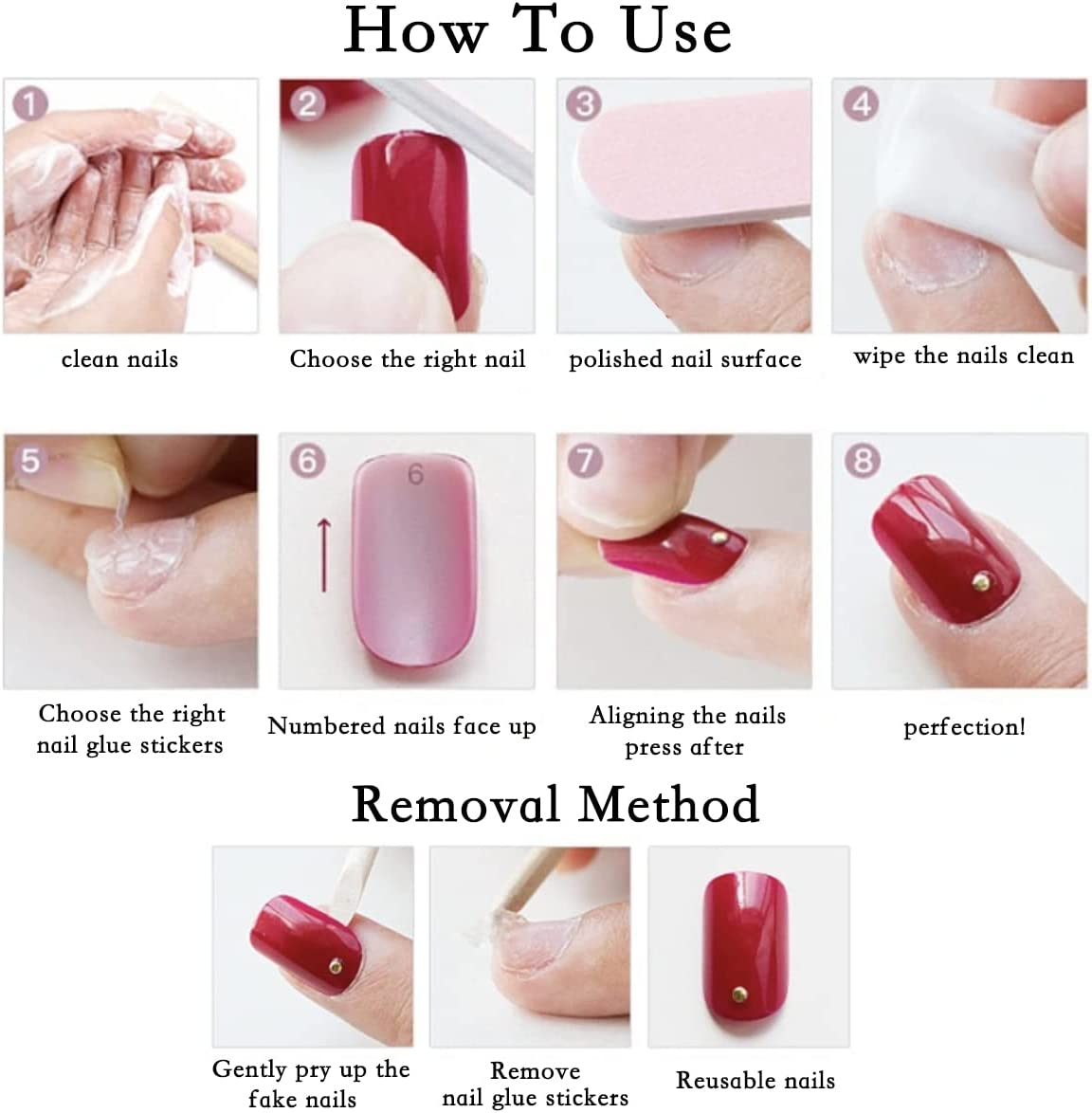 Folmywy Artificial Fake Nails False Fingernail Press on Manicure Coffin Ballerina Natrual Ongles Rhinestones Glossy Women Girls Party Wonderful Gift 24Pcs image number 4