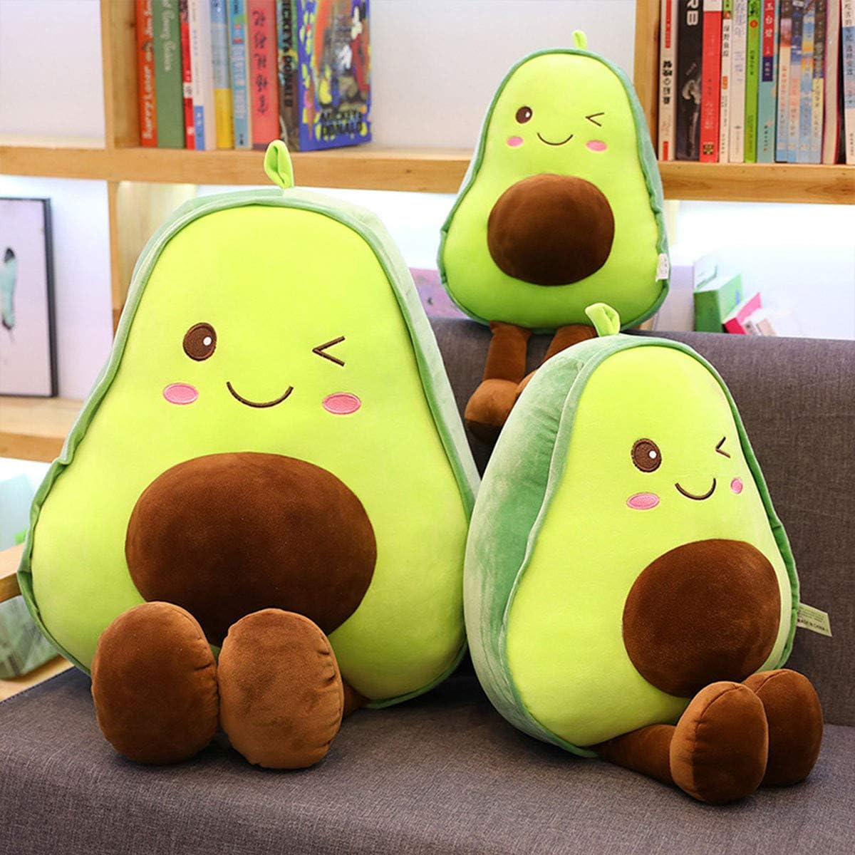 Cute Stuffed Fruit Plush Toy Doll Large Avocado Pillow Cartoon Food Kids Lovely Soft Chrismas Birthday Gift Bedroom Living Room, 30Cm image number 5