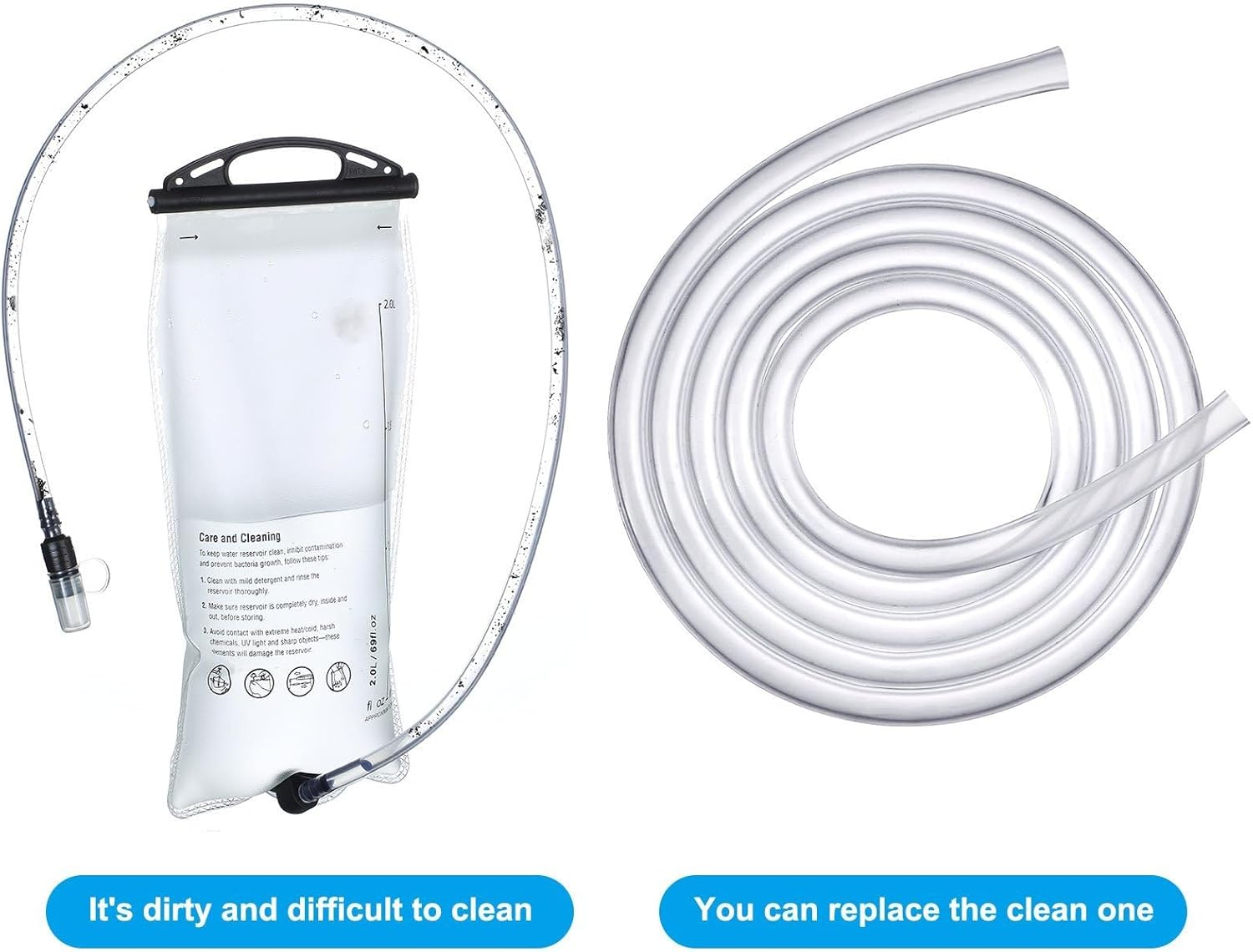 Pangda 3 Pcs Hydraulics Reservoir Hose Replacement Hydration Non Kinking Drink Tube 59 Inches Long Drinking Tubes Bite Bottle Water Bladder Hose for Sports Bladder Backpack System Packs