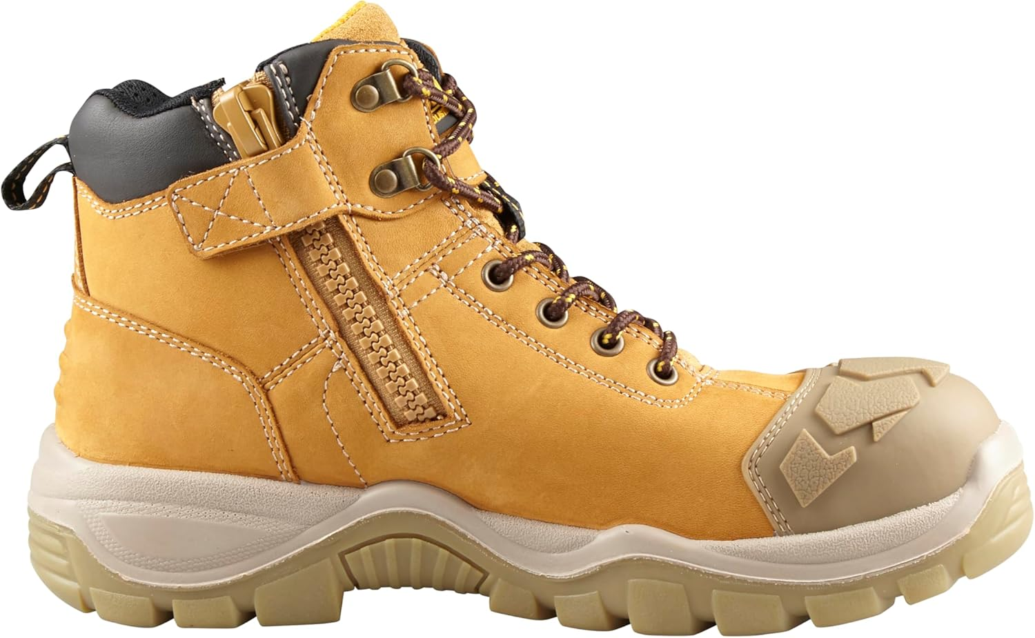 Dewalt Ashton Pro Mens Safety Boots - Full Grain Nubuck Leather Desert Steel Toe Boots with Side Zip and Anti-Slip Outsole - Non Slip Ankle Work Boots image number 1