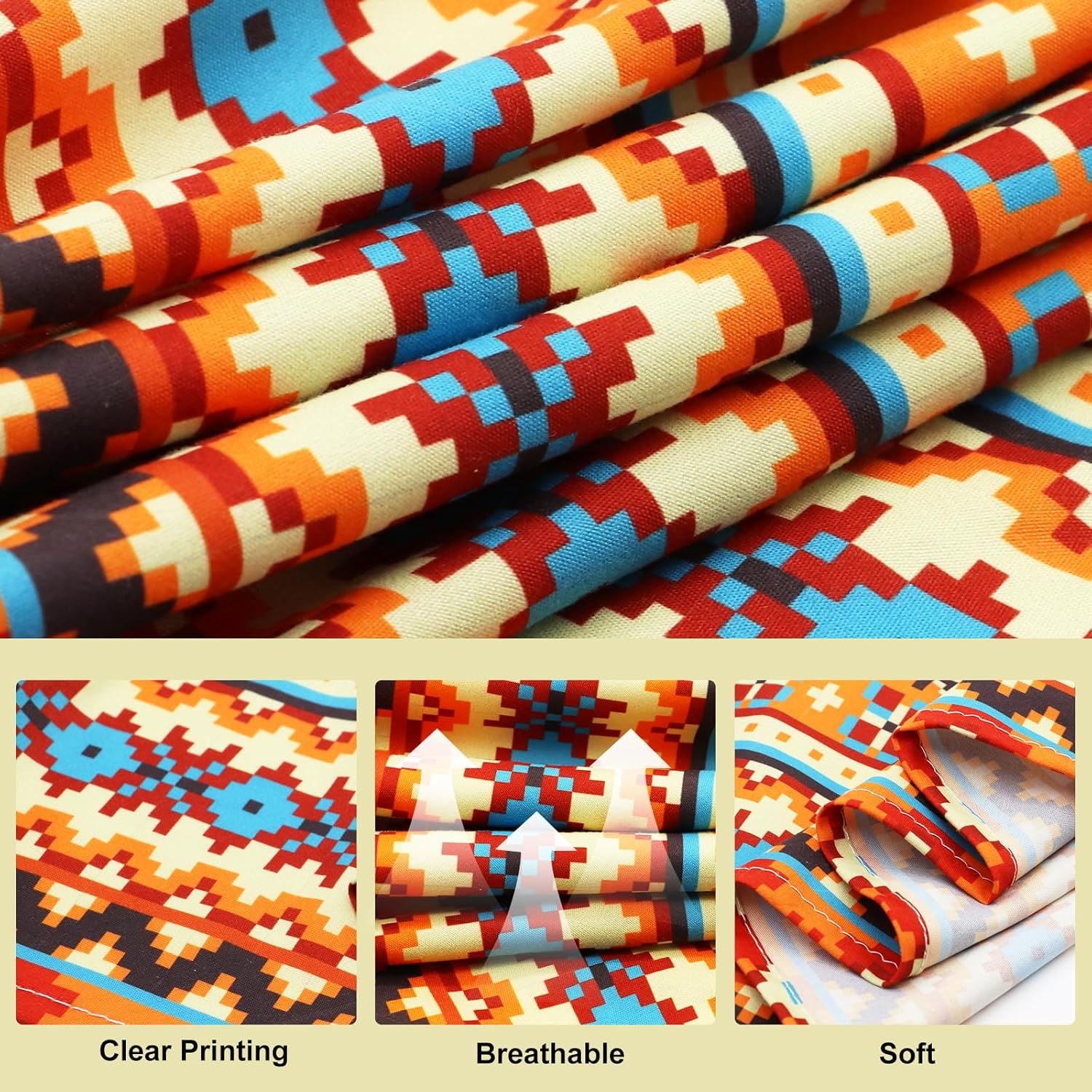 SLSON Pack of 4 Dog Bandanas Fair Isle Style Pattern Pet Triangle Headscarves Adjustable Dog Bandana for Small Medium Large Dogs Cats image number 1