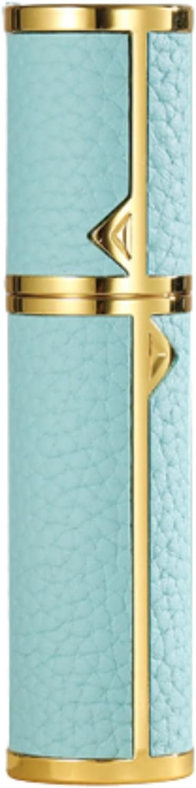 ASADAYS Magnetic Luxury Leather Perfume Atomiser 8ML Travel Refillable Spray Bottle with 5-Second Refill & 3-5 Days Scent Retention Ultra-Portable for Handbags (St-Black-5Ml)