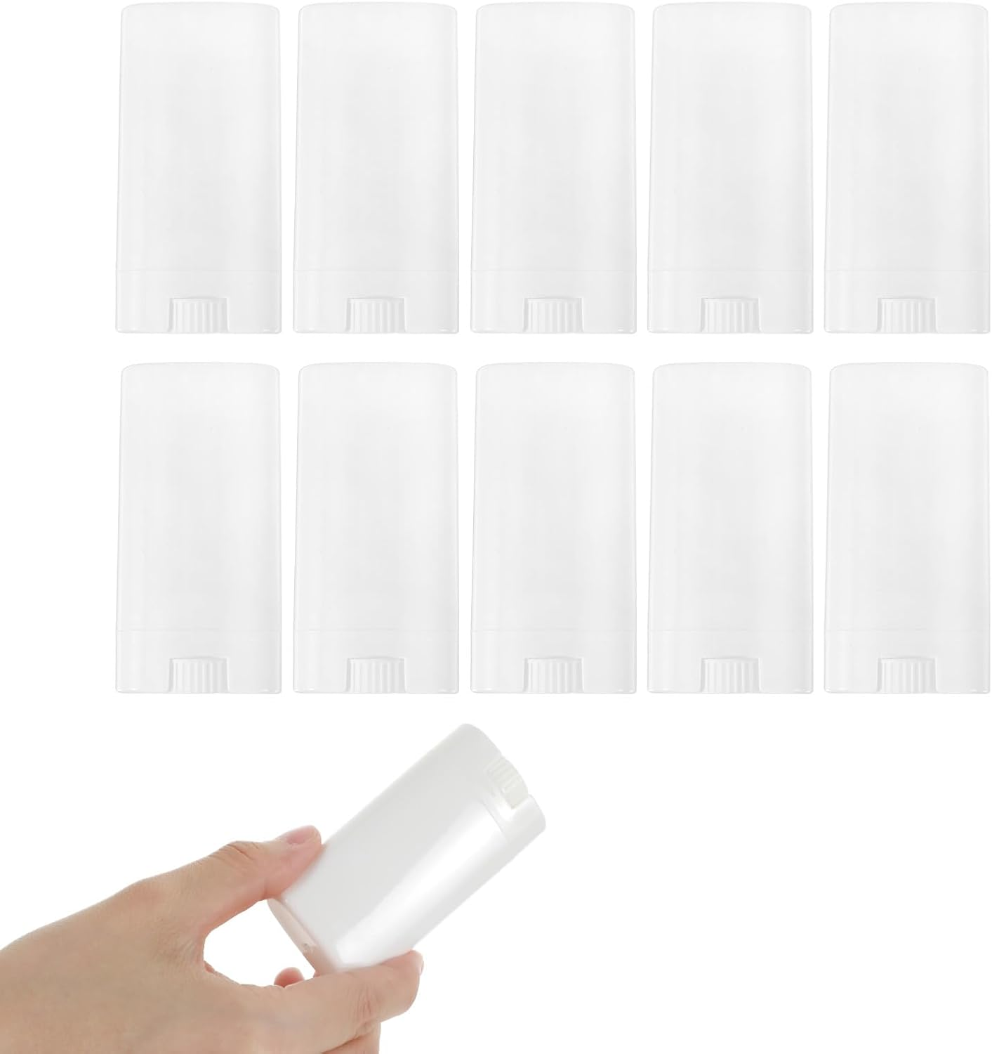 Guduling 10 Pcs Deodorant Tubes Empty,Deodorant Container,Twist-Up Refillable Plastic Empty Deodorants Containers,For DIY Deodorants, Aromatherapy, Balm, Etc image number 5