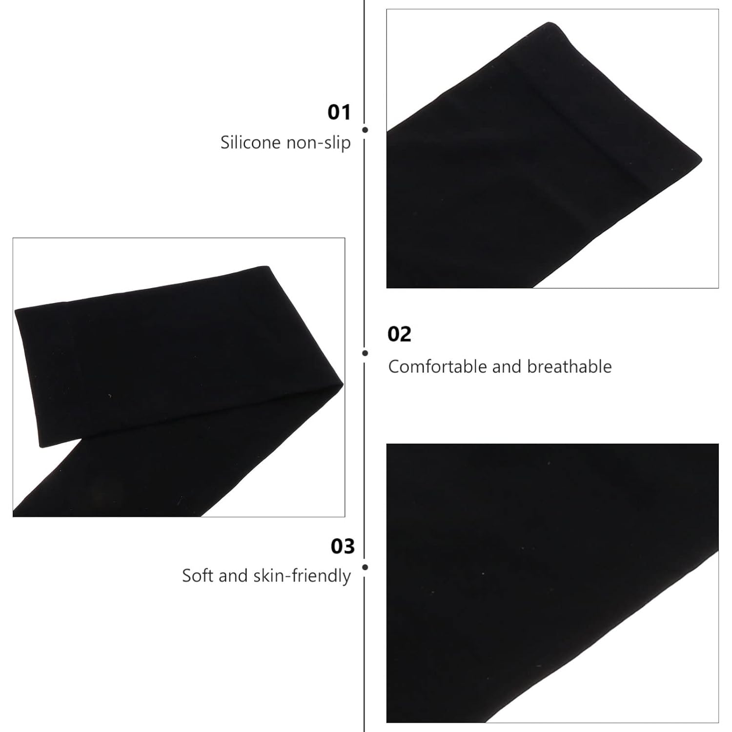 Healeved 2Pcs Sun Protection Cooling Leg Sleeves, Ice Silk Uv Protection Leg Covers for Outdoor Sports, Cycling, Running, Hiking, Black image number 2