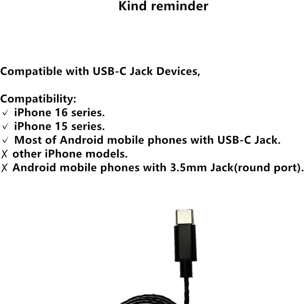 Sanxir Anti-Radiation Air Tube Headphones with USB-C Plug, EMF Protection Earphone, Radiation Free Headset with Type C Plug, Mic and Volume Control. (Black) image number 4