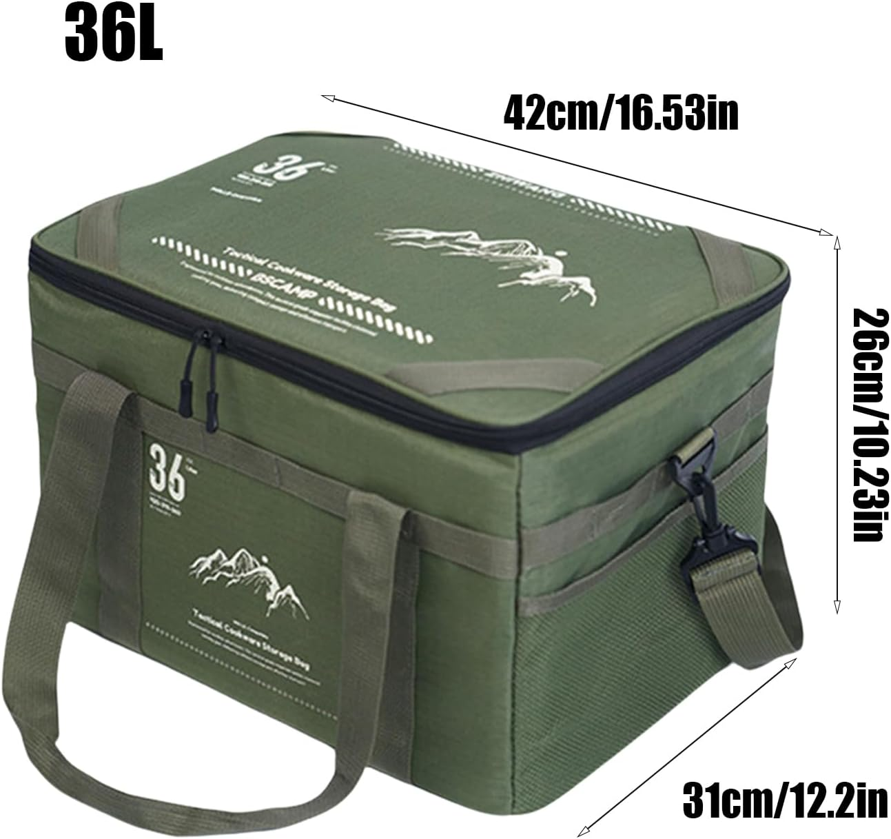 Rrlihjgu Hiking Bag - Cooking Utensil Organizer for Backpacking,36L Hiking Cooking Utensil Organizer with Tabletop for Beach Backpacking Survival Enthusiasts Family Picnic Mountain Climbing image number 5