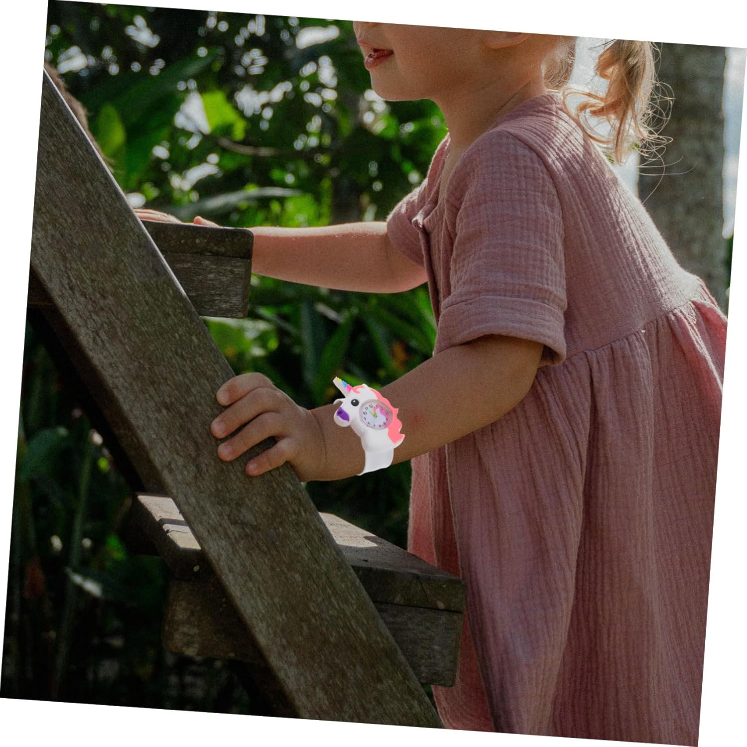 KONTONTY 1 Set Children'S Watch Necklaces Friendship Necklace Unicorn-Shape Slap Watch Unicorns Shaped Slap Watch Kids Silicone Slap Watch Digital Slap Watch Button Silica Gel Number