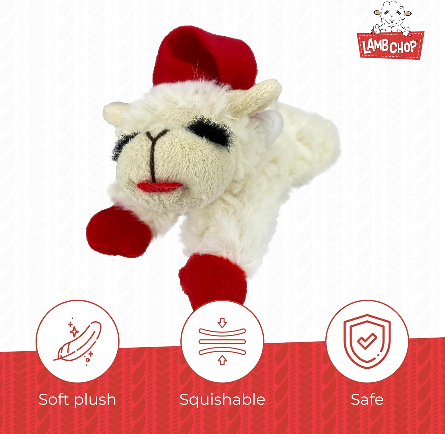 Multipet Holiday Lambchop Toy 6", Small image number 2