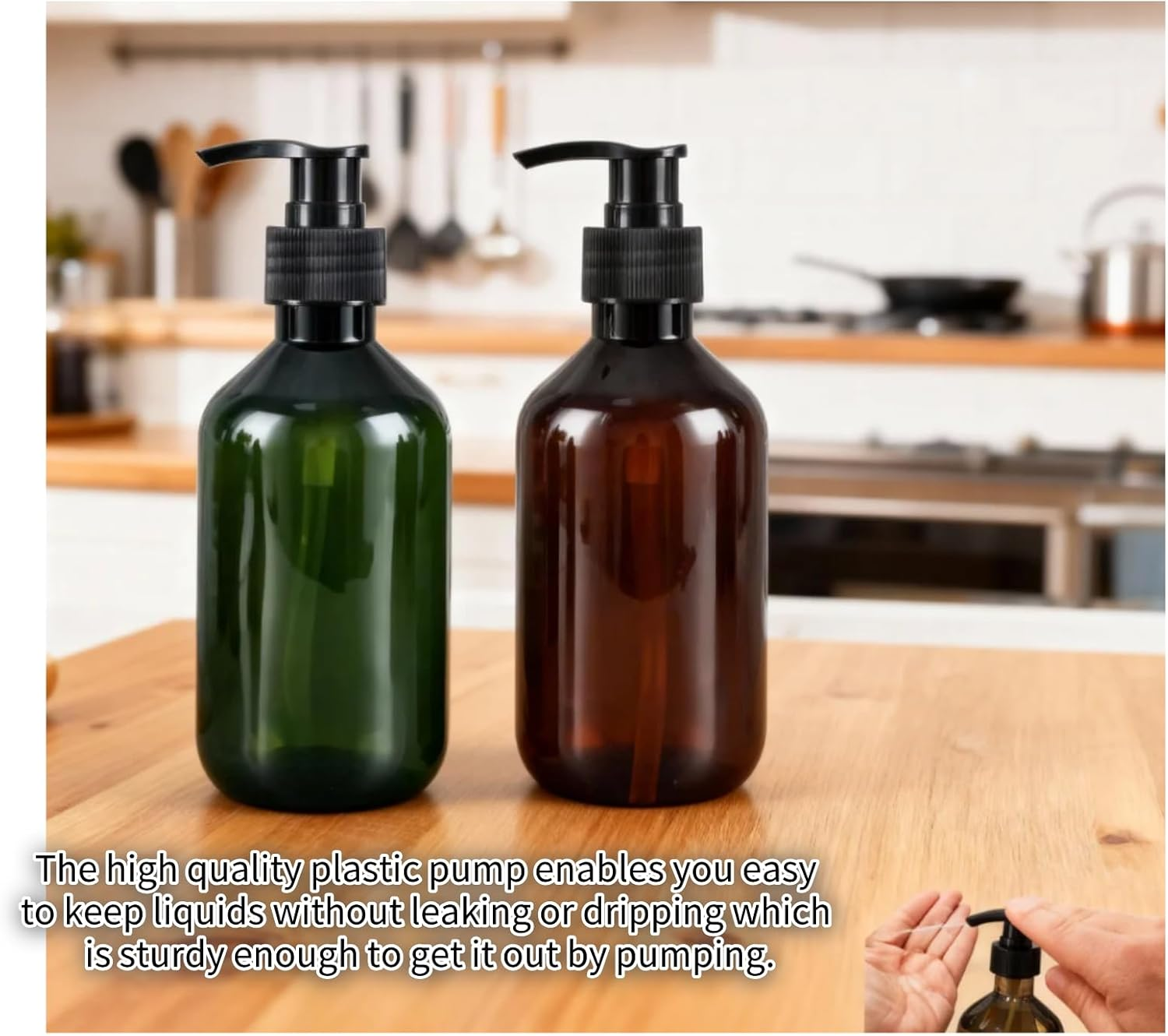 CKONXE 2PCS 500Ml Refillable Pump Bottle Dispenser for Body Wash,Shampoo Bottles Refillable with Pumps, Pump Bottle Dispenser for Lotion, Cream, and Liquid Toiletries,Bathroom Countertop Accessories