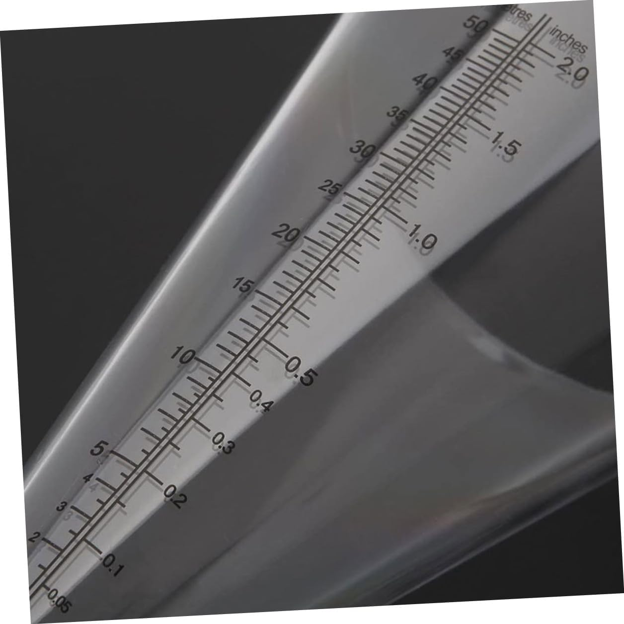 2Pcs Transparent Cone Rain Gauge Outdoor Rainfall Measurement Cup with Spike for Garden Water Management Plastic Rain with Dual Scale