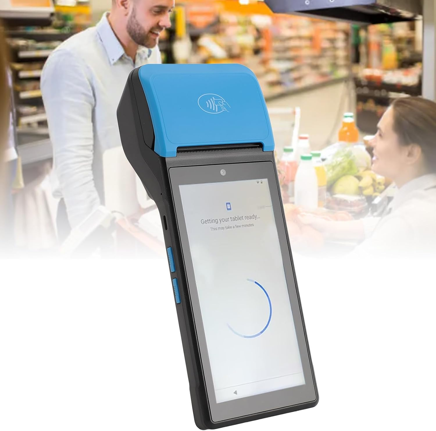 Handheld POS PDA Receipt Printer, 1080P 58Mm Thermal POS Receipt Printer with 5.5 Inch Touchscreen & Android 12.0 OS, Support 3/4/5G,Wifi,Bluetooth,Nfc.2Gb 16GB ROM (Eurasia) image number 4