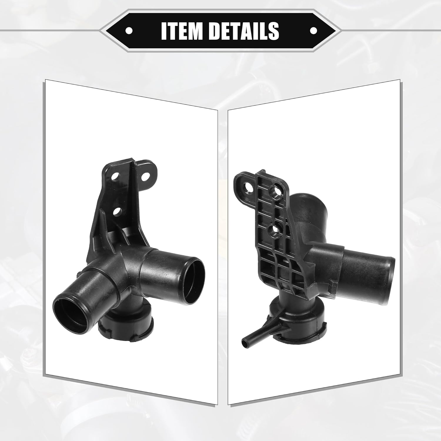 X AUTOHAUX Engine Radiator Coolant Filler Neck Compatible for Hyundai Accent 2012-2017, Durable Plastic Black Inner Plastic image number 3