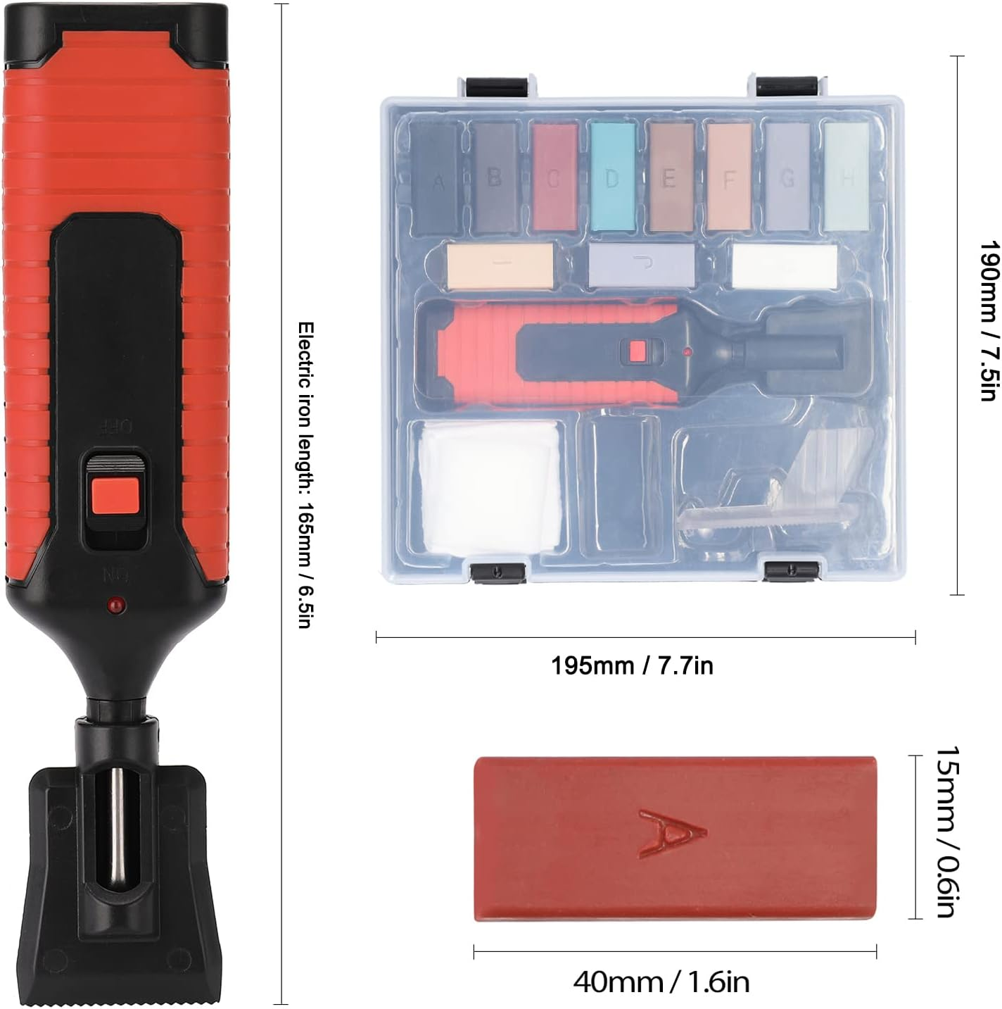 Mingzhe Ceramic Tile Repairing Tool Set Multifunction DIY Repairing Tool Set Household Home Tools Convenient Labor Saving Scratch Repairing CRA Fill Tile Surface Repairing Tool Set Wi 11 Wax Bars image number 2