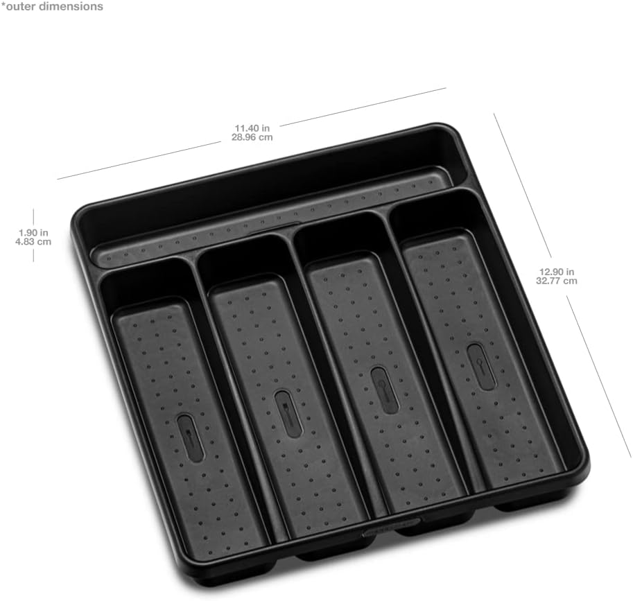 Madesmart 5 Compartment Cutlery Tray (Sz) - Carbon image number 3