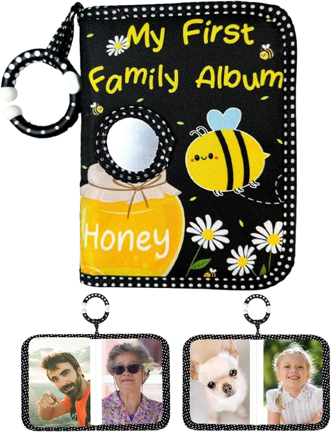 Photo Album for Baby, First Baby Album Photo Book, Soft Cloth Book Hold 4X6 Pictures Scrapbook for Wedding Mom Family Birthday Keepsake image number 6