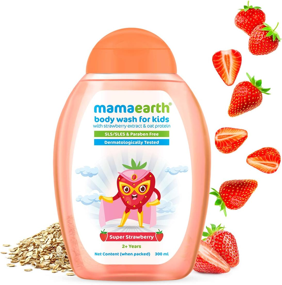 Mamaearth Super Strawberry Body Wash for Kids with Strawberry & Oat Protein &ndash; 300 Ml image number 6