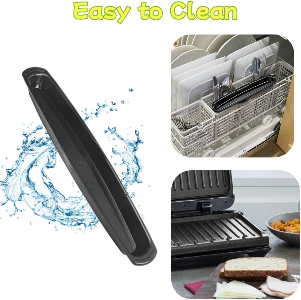 14.5" Grill Oil Grease Catcher Drip Tray Pan Replacment Part for G-Eorge Foreman 14.5", Suitable for Most Indoor Grills, Withstand Heat of the Grease Oil & Fat - Easy to Clean by Hand or Dishwasher image number 3