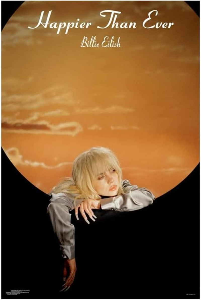 Billie Poster Eilish Music Album Cover Poster for Room Aesthetic Canvas Wall Art Bedroom Decor for Room 40X60Cm Unframed (J) - C image number 6