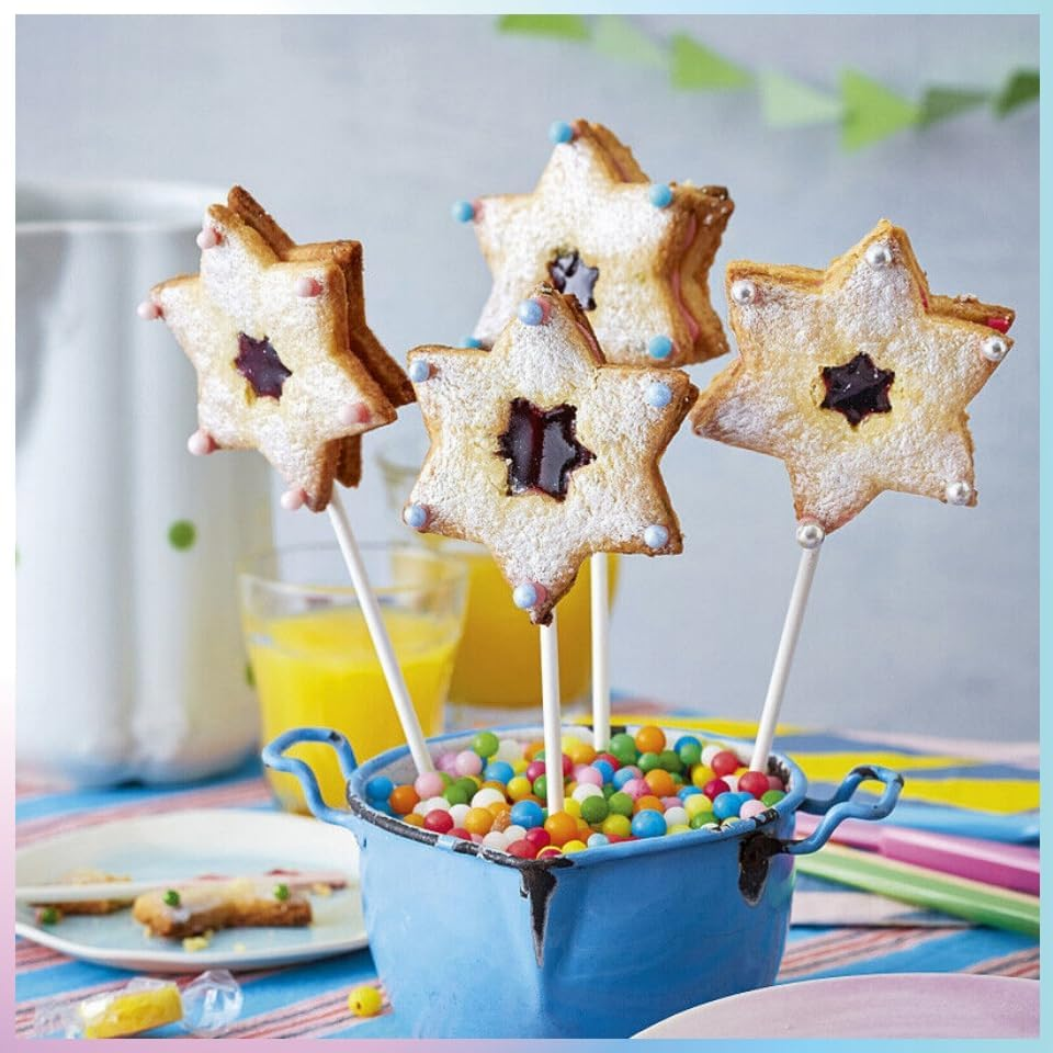 YALLOVE 150Mm (6 Inches Long) White Paper Lollipop, Cake Sticks, Lolly Lollies Crafts, Pack of 100 image number 5