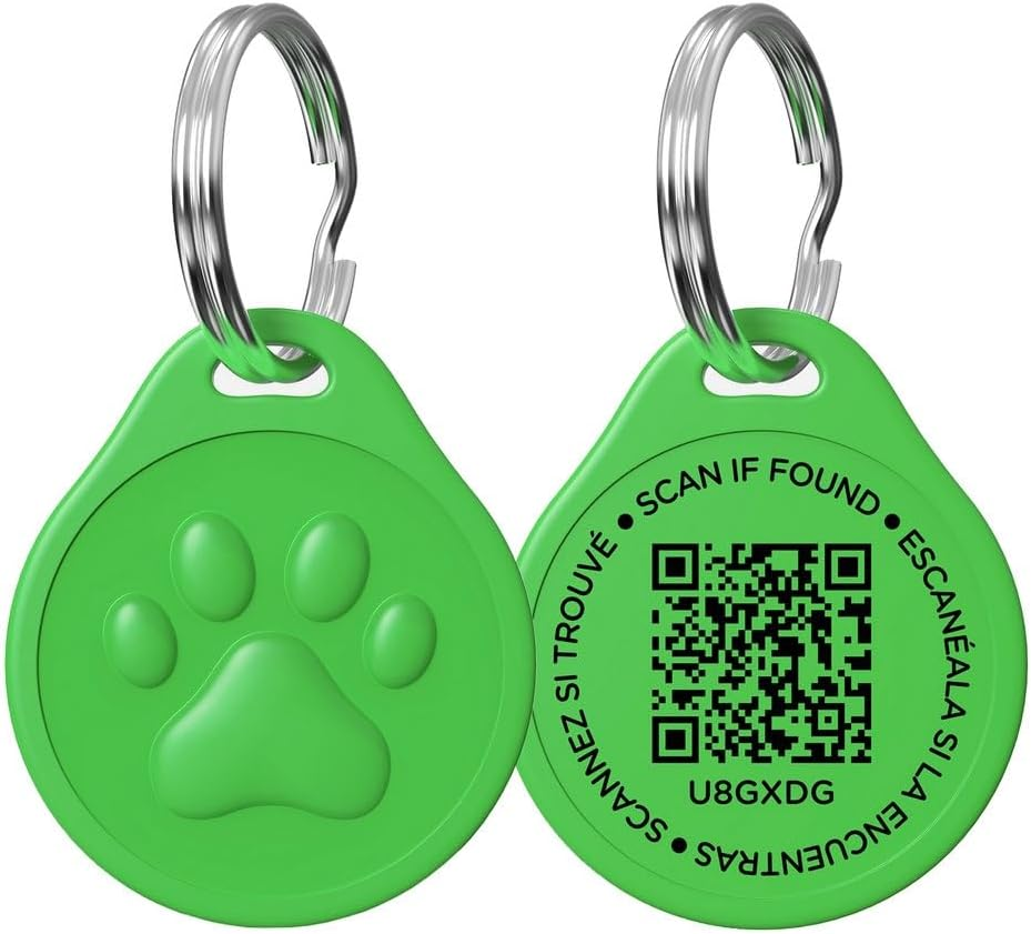 Durable QR Code Pet Dog ID Tag &ndash; Anti-Loss & Editable Pet Information (Black)