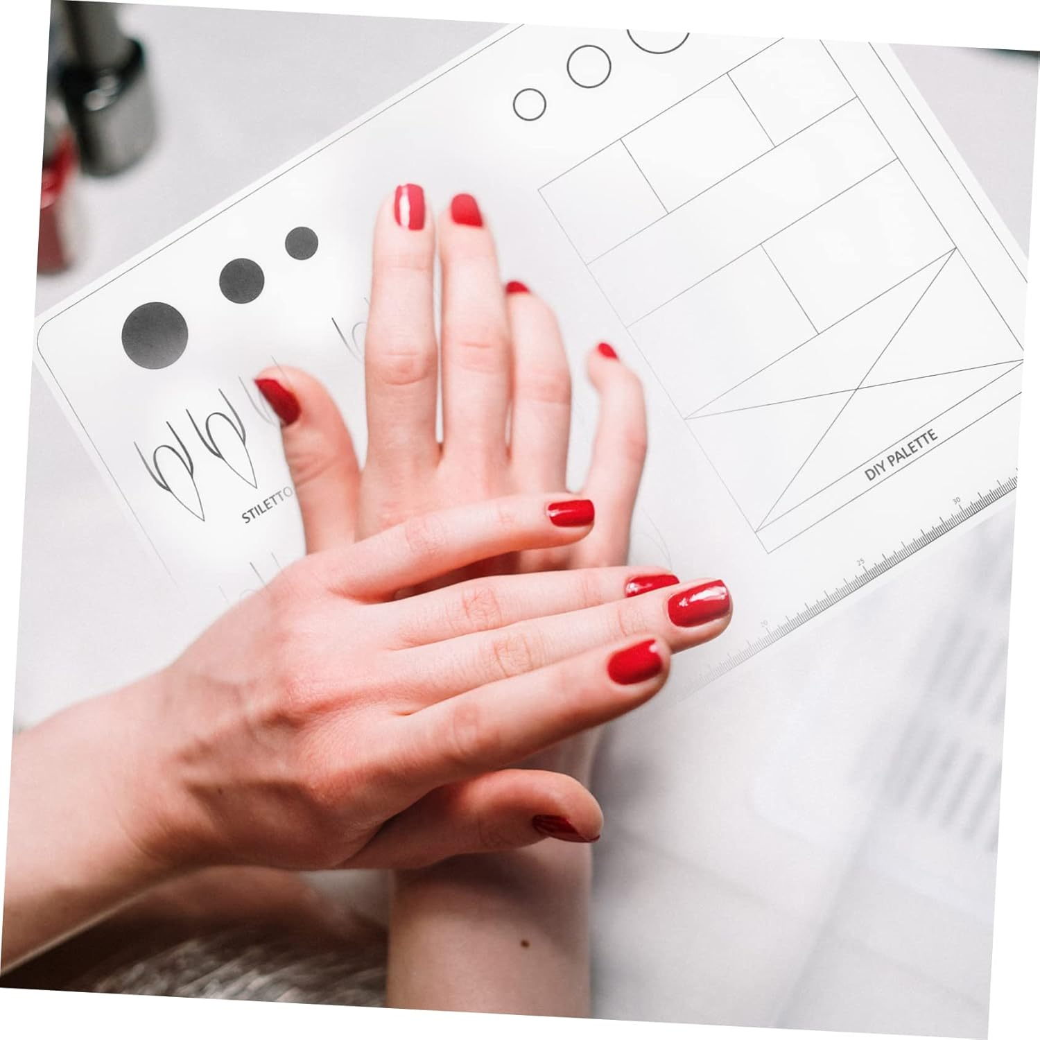 NIYANGLE Acrylic Training Sheet Manicure Hand Cushion for Acrylic Nails Practice image number 6