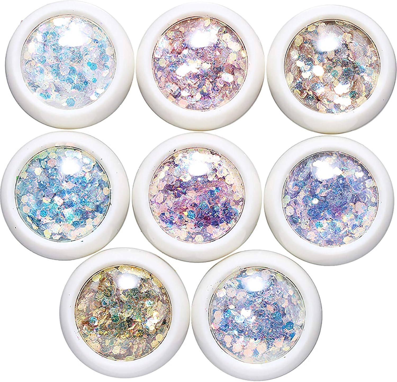 1 Set Makeup Sequins Eye Makeup Sequins Nail Sequins Bright Gradient Nail Glitter