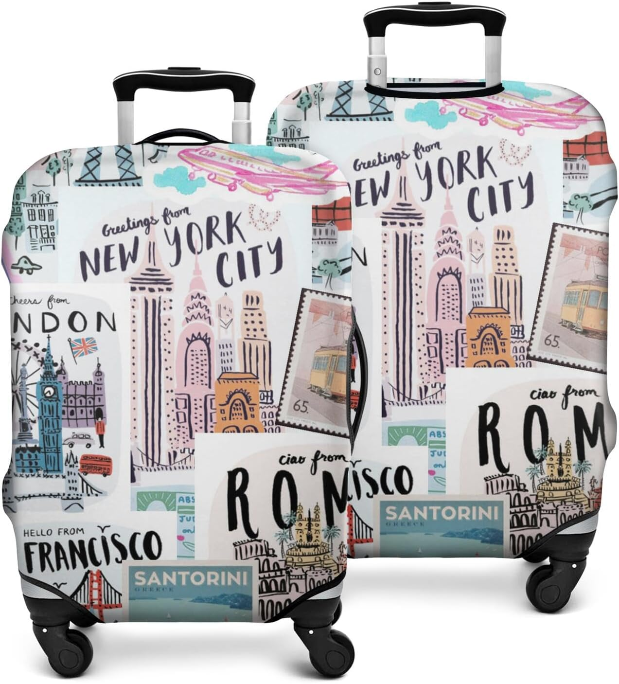 Vehcimbev Luggage Cover Washable Elastic Travel Suitcase Cover Anti-Scratch Suitcase Cover Fits 18-20 Inch Luggage Cover, Luggage Cover-5, Xl(29-32In) image number 5