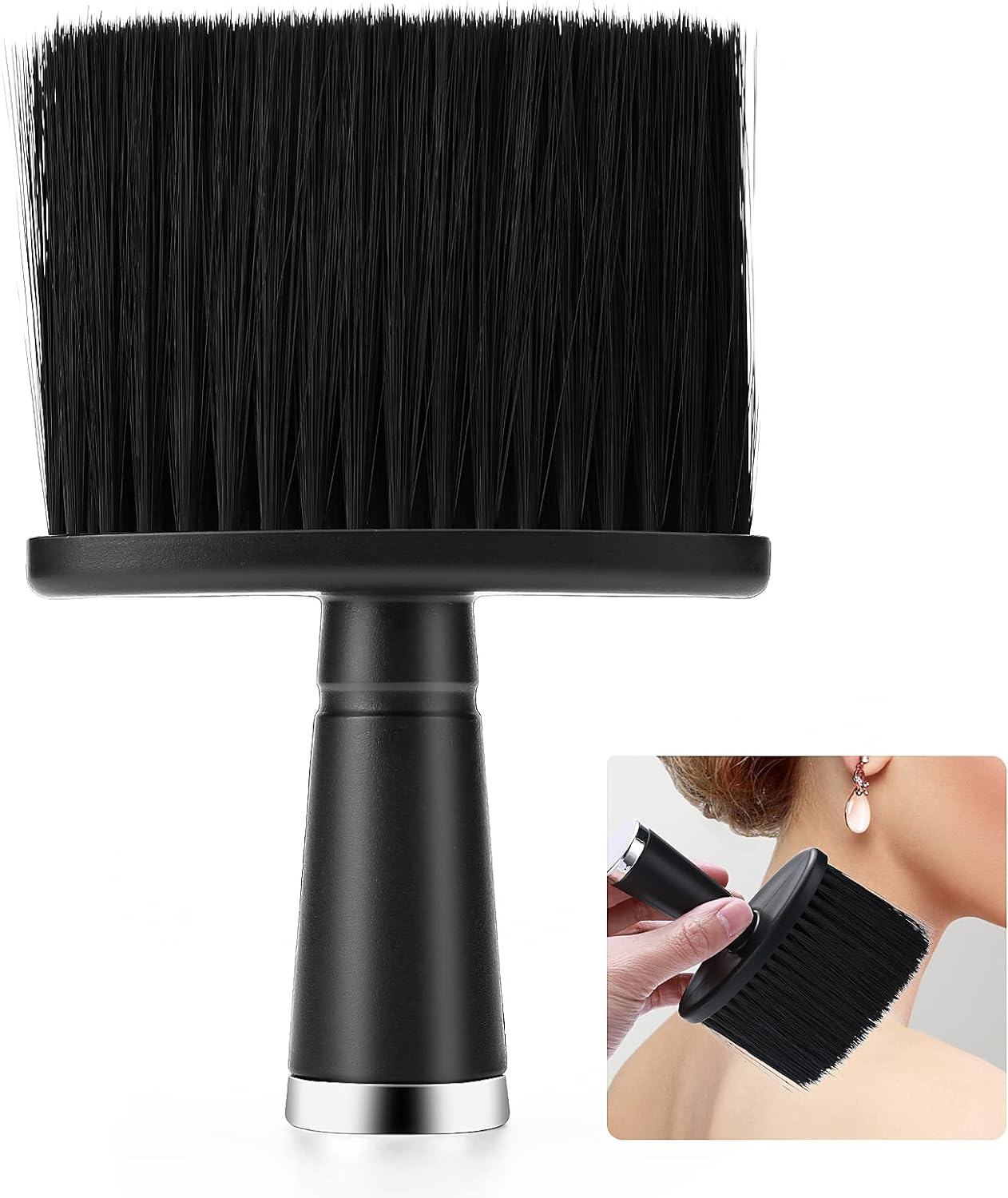 Barber Neck Duster Brush - Soft Hair Cleaning Brush for Brushing around Neckline and Ears, Barber Supplies image number 2