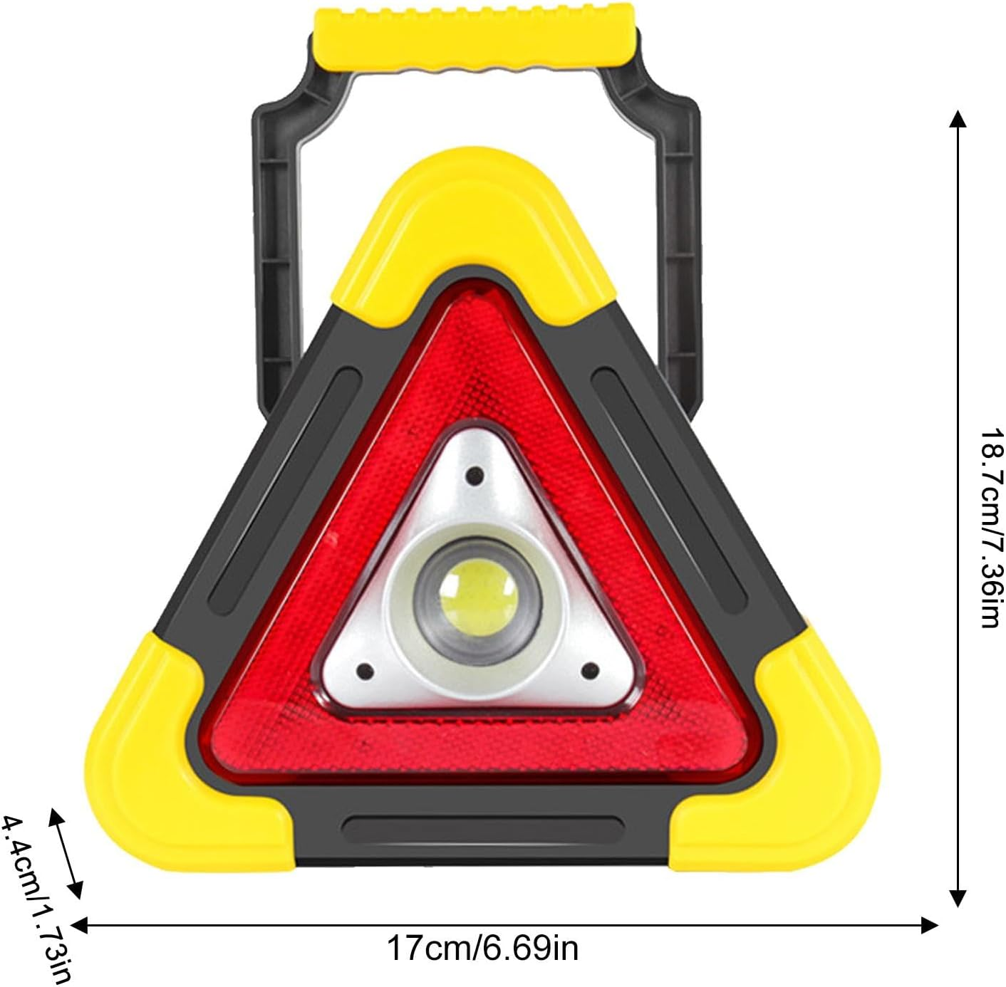 LED Triangle Lights,Multifunctional Solar Car Warning Triangles - Portable Safety Triangle with 4 Modes, Warning Light for Trucks, Vehicles, Accident Repairing, Hazard image number 6
