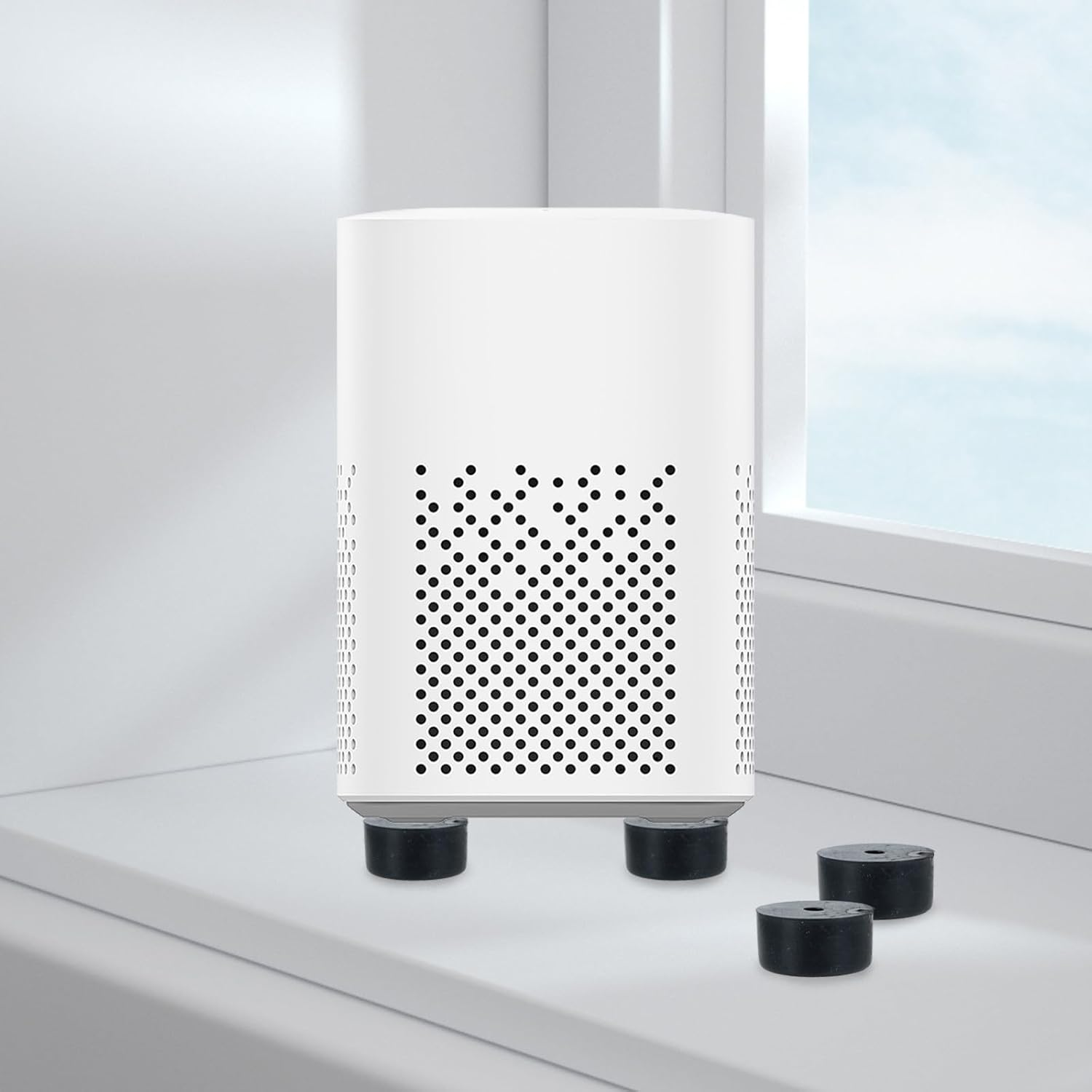 GRIRIW 8Pcs Black Rubber Speaker Isolation Pads 38X20Mm Speaker Spike Foot Cone Base Protective Feet for Amplifier and Home Audio Accessories image number 3