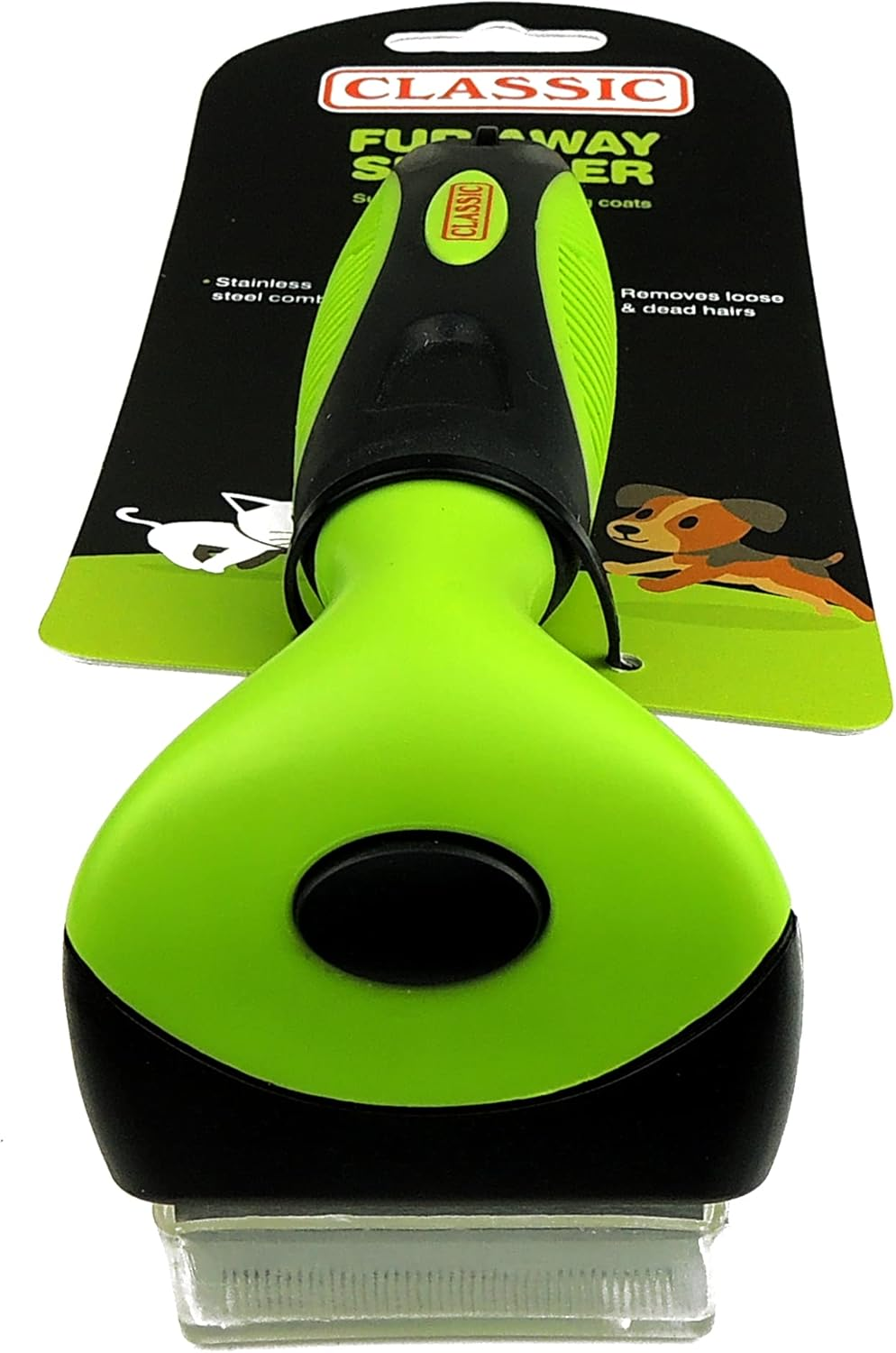 CLASSIC Pet Grooming De-Shedder for Dogs - Small, Green image number 1