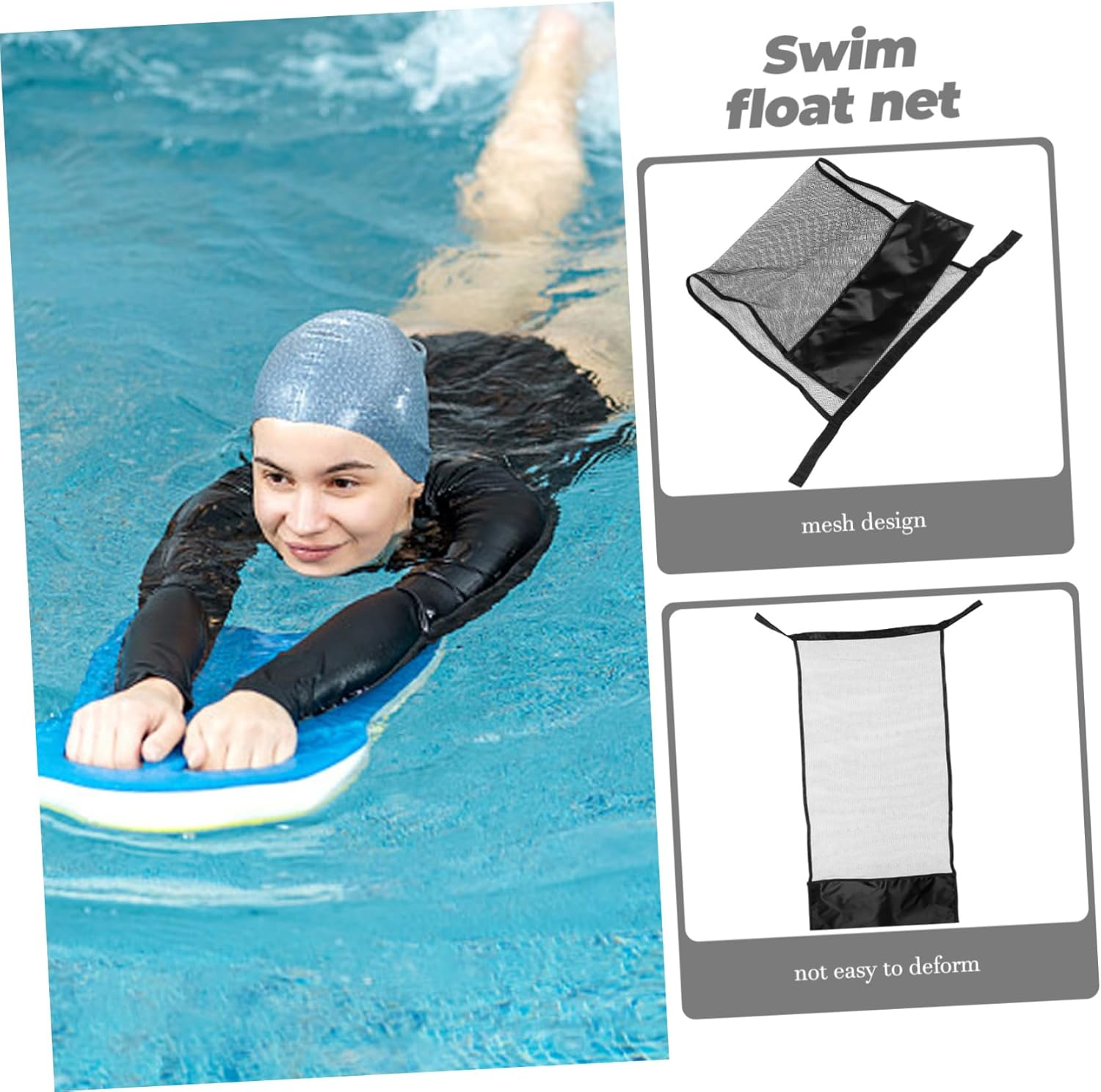 2Pcs Swimming Pool Mesh Chair Net Bag Summer Accessories Portable Chair Portable Swimming Pool Net Swim Float Single Noodle Convenient Mesh Swim Supply image number 4