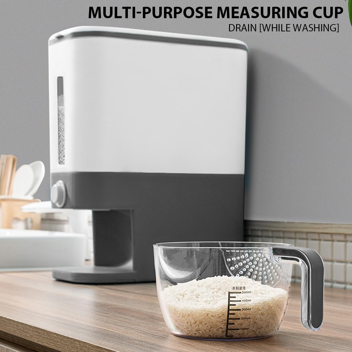 AIMALL 12Kg Automatic Grain Dispenser, Large-Capacity Food Storage Container for Kitchen, Moisture-Proof Rice Cereal Box image number 4