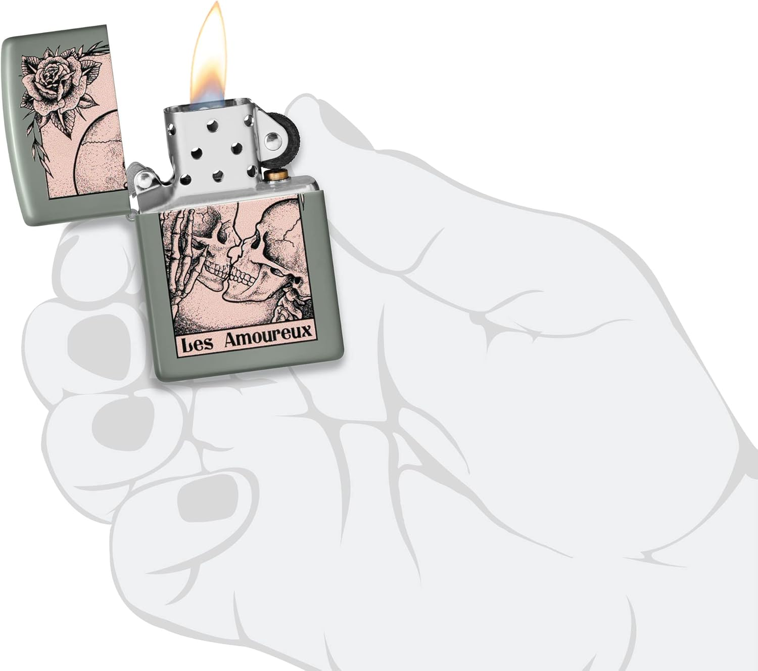 Zippo Death Kiss Design Lighter image number 4