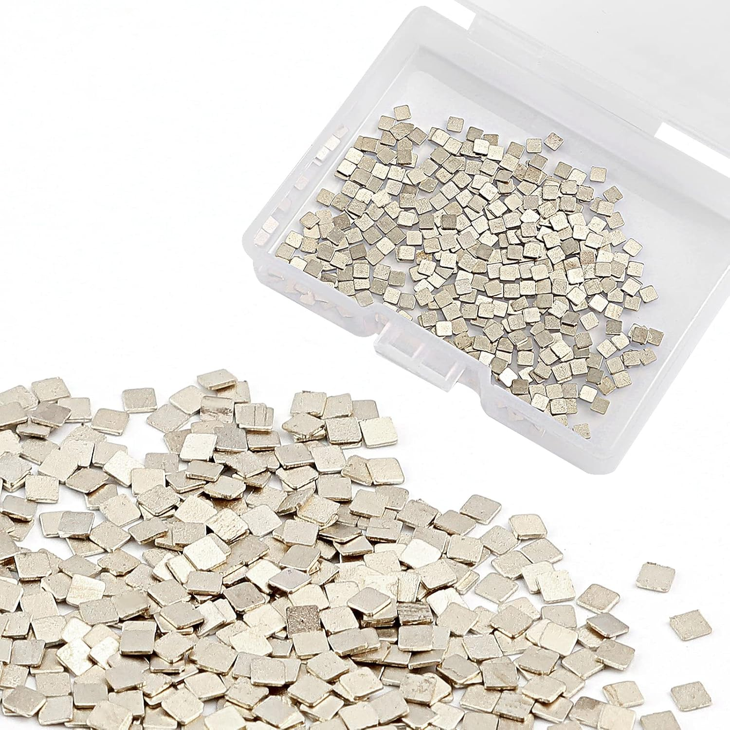 AIEX 4 Grams (About 400 Pcs) Silver Solder Flux for Jewelry, 2X2Mm Precut Silver Solder Chips Ultra Tiny Medium Density Easy Soldering for Jewelry Repair & Making (M Solder, 1360&deg;F) image number 6