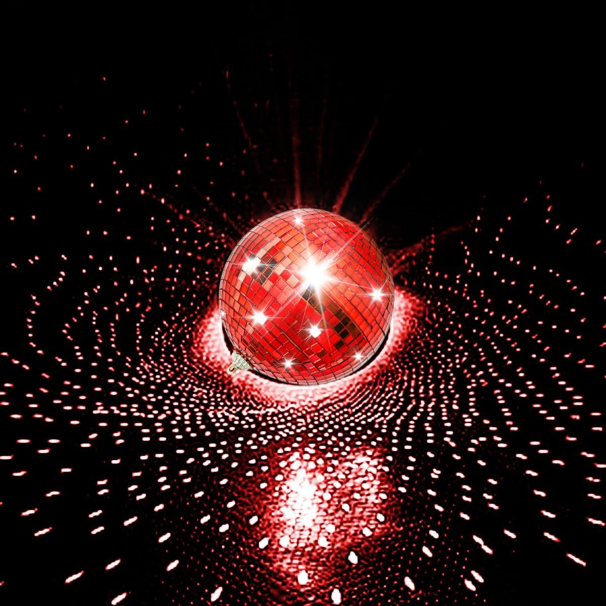 17 Pcs Mirror Disco Ball Ornament Reflective Hanging Disco Ball Decor Red Disco Ball Decorations for Christmas Tree Home Party Wedding Table Centerpiece - Gold image number 4